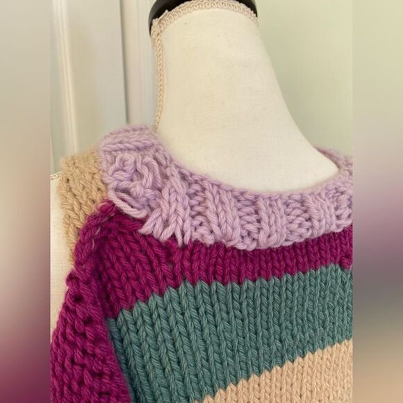 Deconstructed Artisan Handknitted Sweater - Picture 7 of 8